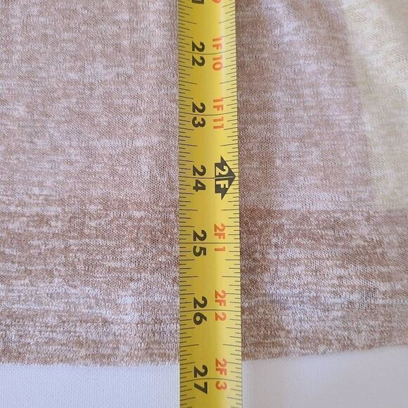 Laramendi Womens Tunic Blouse Collared Button Long Sleeve Colorblock Medium - Picture 11 of 14